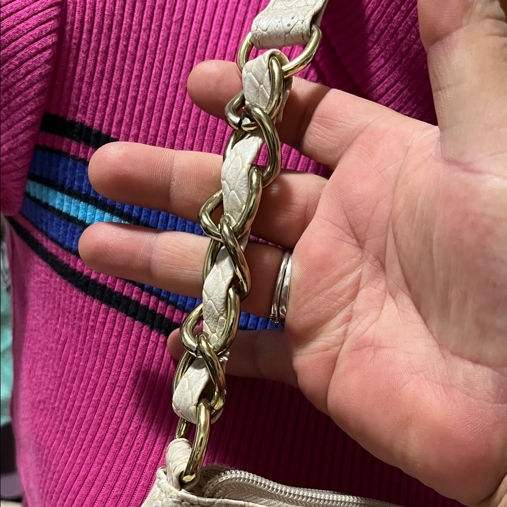 Sofia By Sofia Vergara Beige Textured Shoulder Bag - image 4